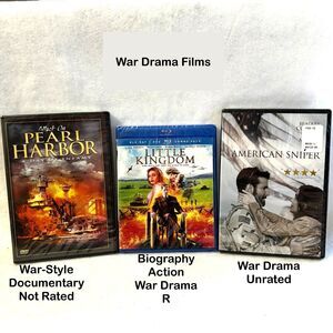 3 War Style Docudrama DVDs Little Kingdom American Sniper Attack on Pearl Harbor